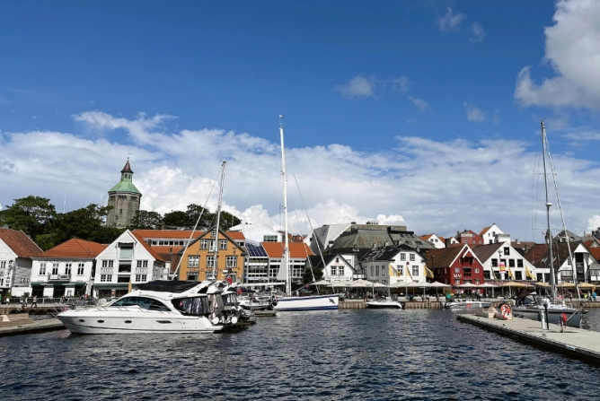 Der pittoreske Hafen von Stavanger